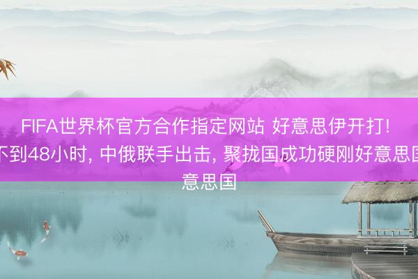 FIFA世界杯官方合作指定网站 好意思伊开打! 不到48小时， 中俄联手出击， 聚拢国成功硬刚好意思国