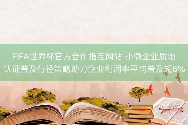 FIFA世界杯官方合作指定网站 小微企业质地认证普及行径策略助力企业利润率平均普及超6%